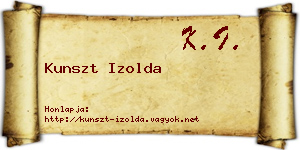 Kunszt Izolda névjegykártya